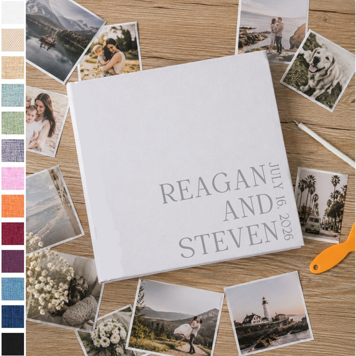 Custom Photo Album - Self Adhesive Personalized Wedding Memory Scrapbook Coffee Table Book