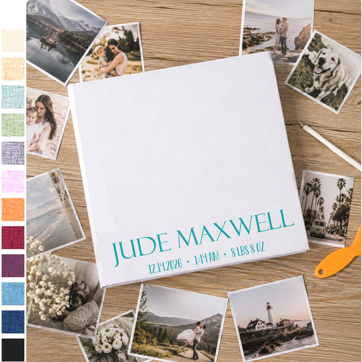 Custom Photo Album - Self Adhesive Personalized Scrapbook Baby Book