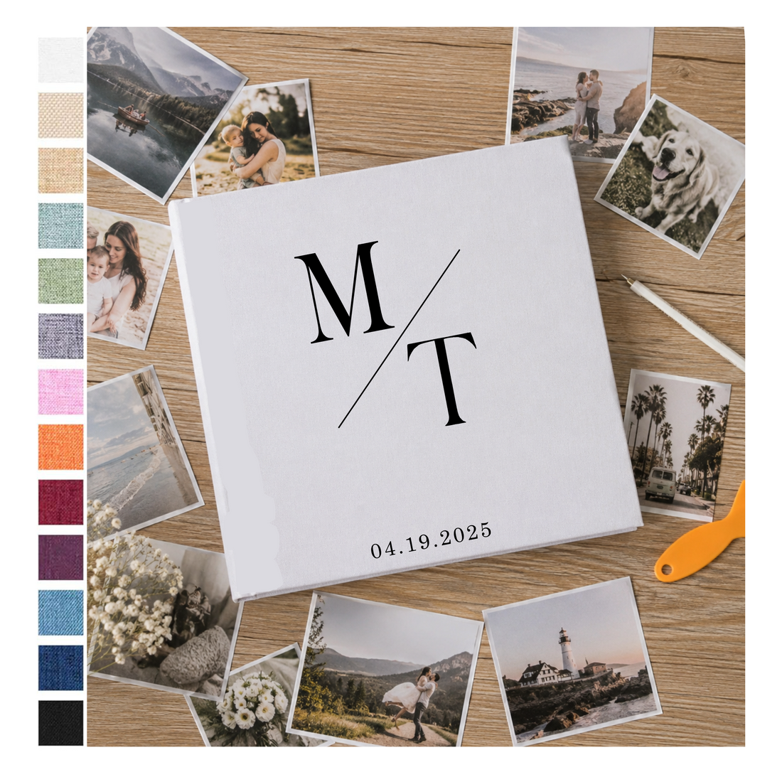 Custom Photo Album - Self Adhesive Personalized Engagement Memory Scrapbook