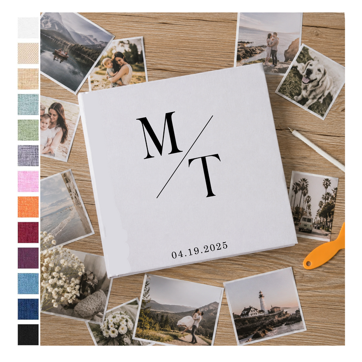 Custom Photo Album - Self Adhesive Personalized Engagement Memory Scrapbook