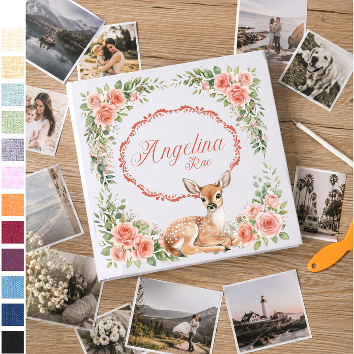 Custom Photo Album - Self Adhesive Personalized Scrapbook Baby Book