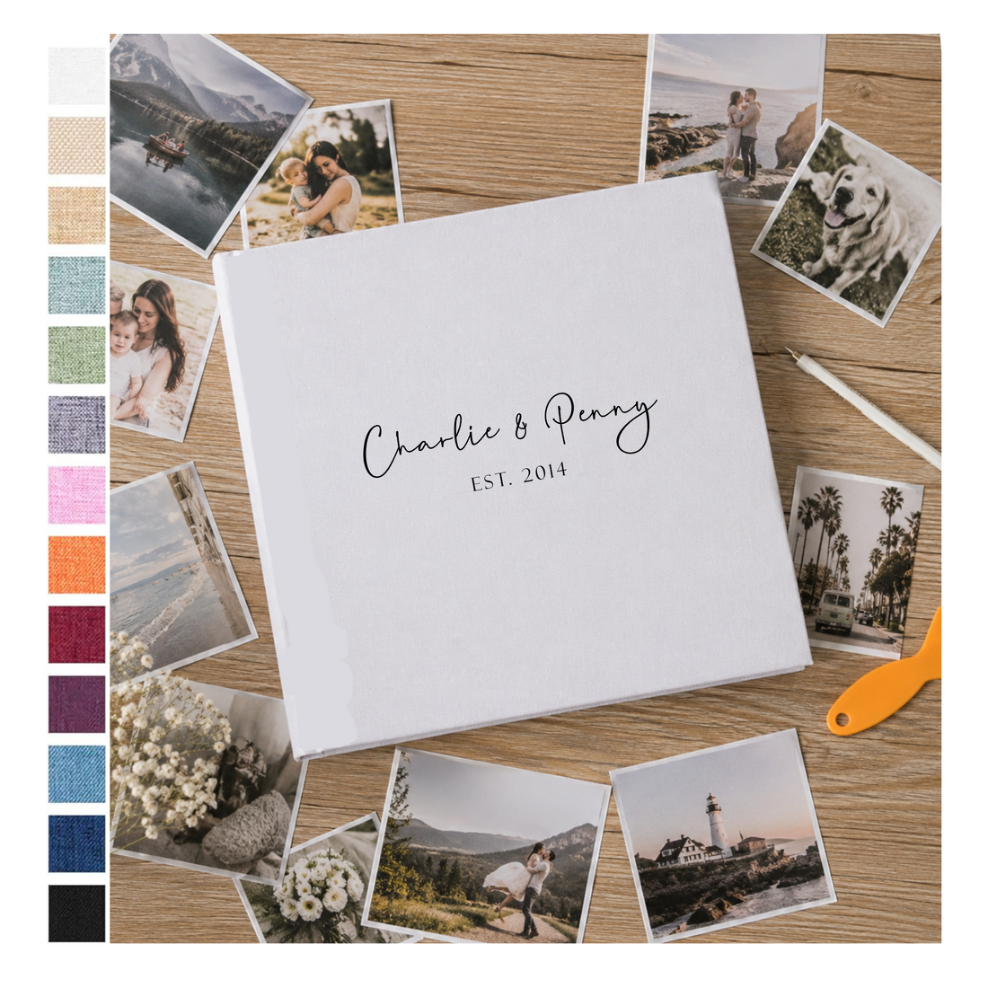 Custom Photo Album - Self Adhesive Personalized Engagement