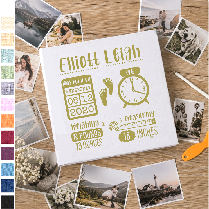 Custom Photo Album - Self Adhesive Personalized Baby Book Scrapbook