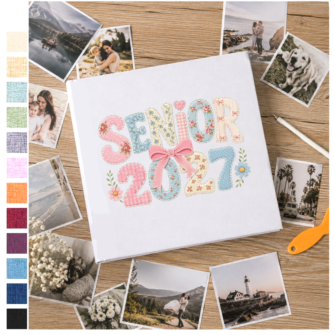 Custom Photo Album - Self Adhesive Personalized Graduation Scrapbook for Seniors