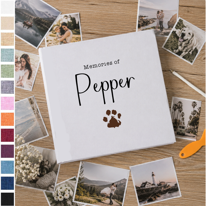 Custom Photo Album - Self Adhesive Personalized Pet Memory Scrapbook Coffee Table Book