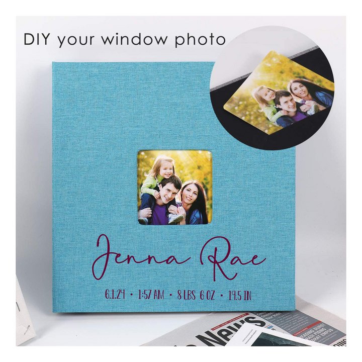 Custom Photo Album - Self Adhesive Personalized Wedding Album with Window Cover